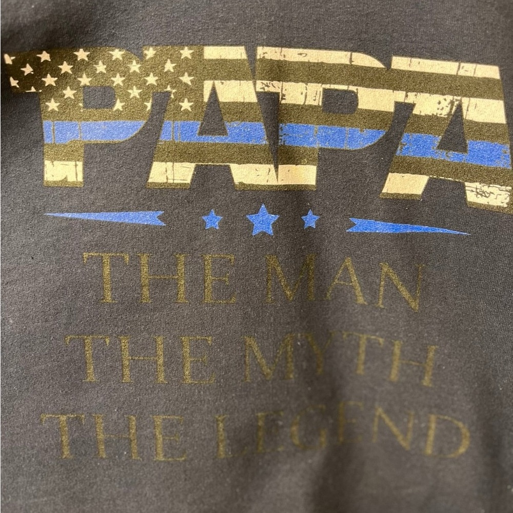 Blue Line, "Papa The Man The Myth The Legend" Hoodie, 3xl